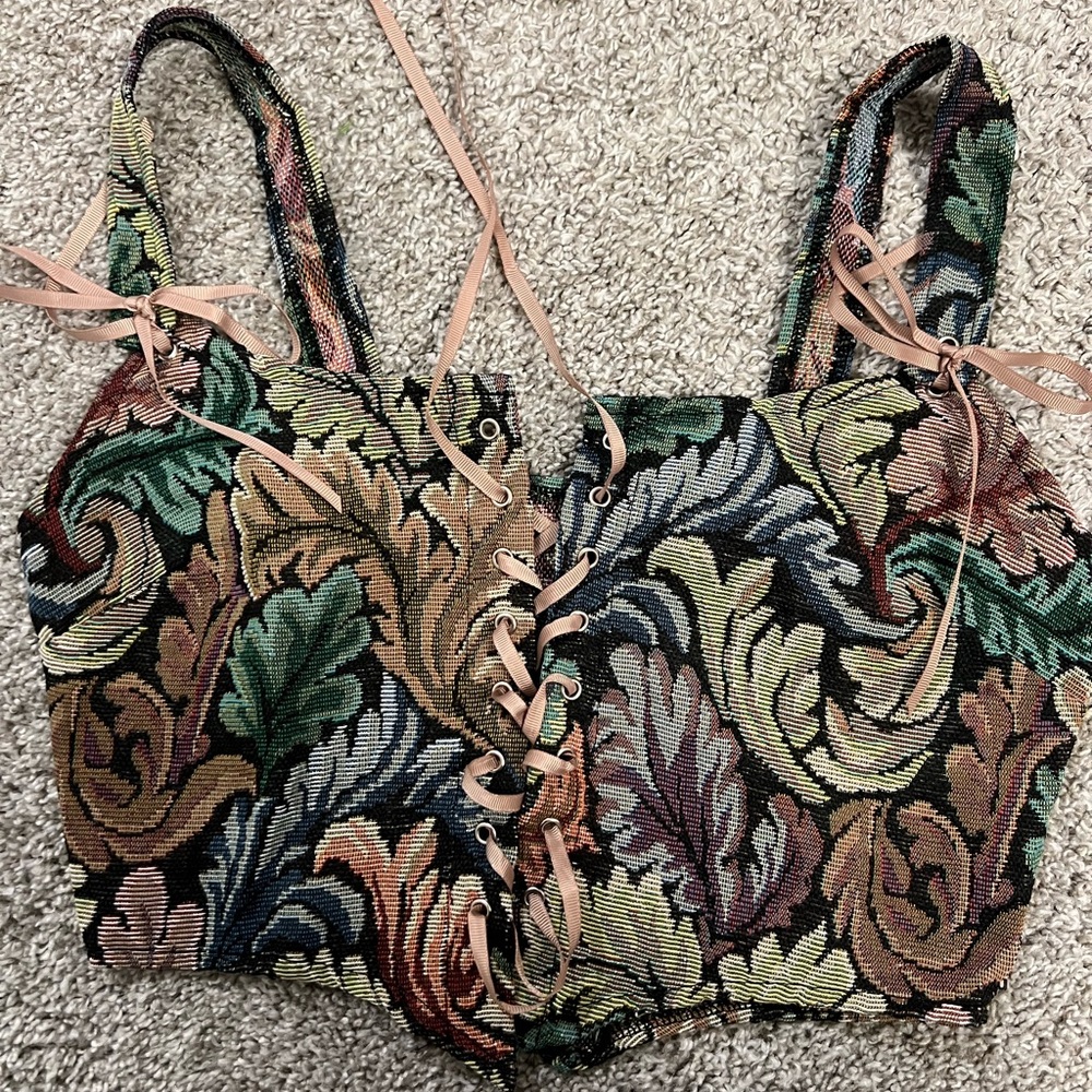 tapestry style corset